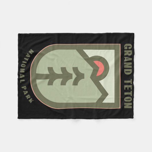 Familienurlaub Geschenk - Grand Teton Nationalpark Fleecedecke (Vorderseite (Horizontal))