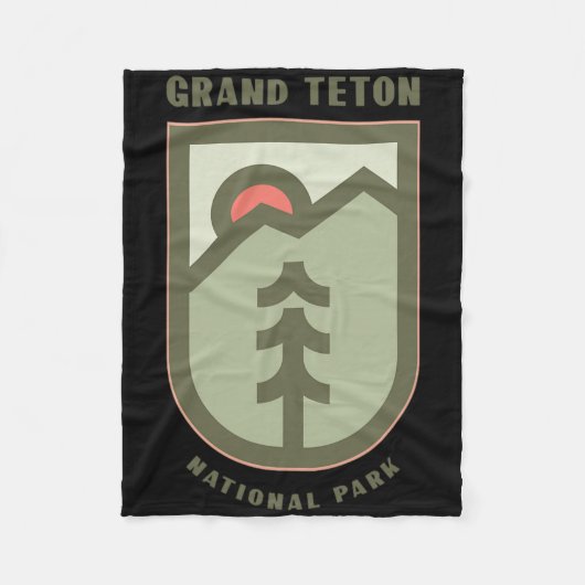 Familienurlaub Geschenk - Grand Teton Nationalpark Fleecedecke (Vorderseite)