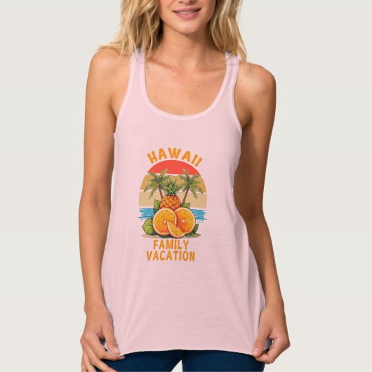Familienurlaub Hawaii Tank Top (Vorderseite)