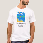 Familienurlaub-Hemd, Strand- oder Seethema T-Shirt (Vorderseite)