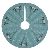 Familienurlaub im Mittelalter Polyester Weihnachtsbaumdecke (Vorderseite)