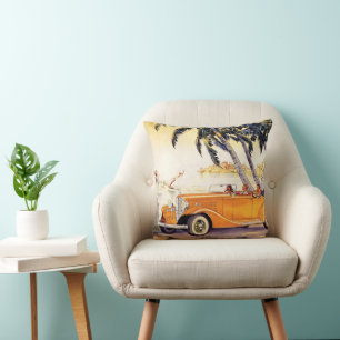 Familienurlaub im Oldtimer-Cabrio Kissen