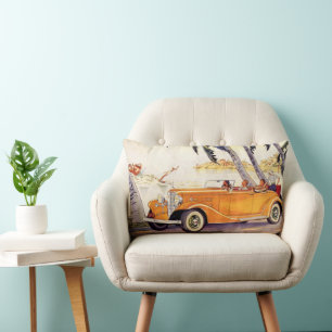 Familienurlaub im Oldtimer-Cabrio Lendenkissen