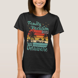 Familienurlaub im Retro-Stil 2022 Delaware Beach T-Shirt