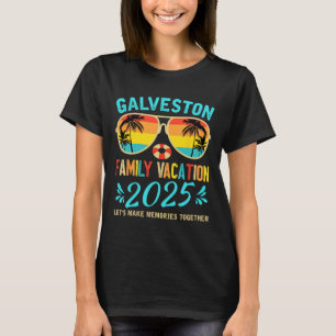 Familienurlaub im Vintage-Stil Galveston Beach 202 T-Shirt