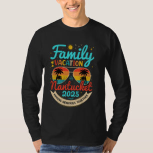 Familienurlaub im Vintage-Stil Nantucket 2025 Mass T-Shirt