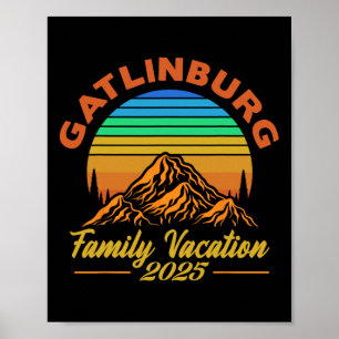 Familienurlaub in Gatlinburg 2025 Familienausflug Poster