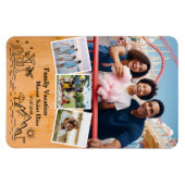 Familienurlaub individuelle 4 Fotorahmen Magnet (Horizontal)