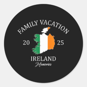 Familienurlaub Irland 2025 Familienreisetag Runder Aufkleber