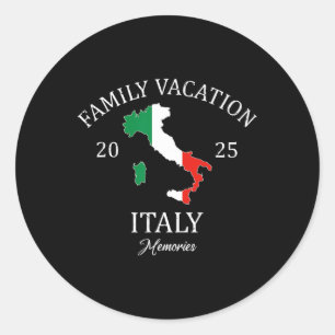Familienurlaub Italien 2025 Familienreisetag Runder Aufkleber