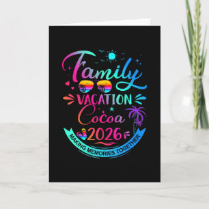 Familienurlaub Kakao 2026 Palmbaum Geschenk Karte