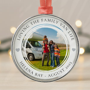 Familienurlaub Keepake Van Life Foto Ornament Aus Metall