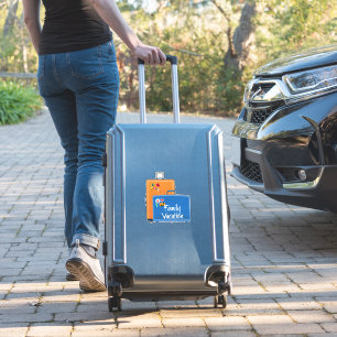 Familienurlaub, Koffer bereit, Aufkleber