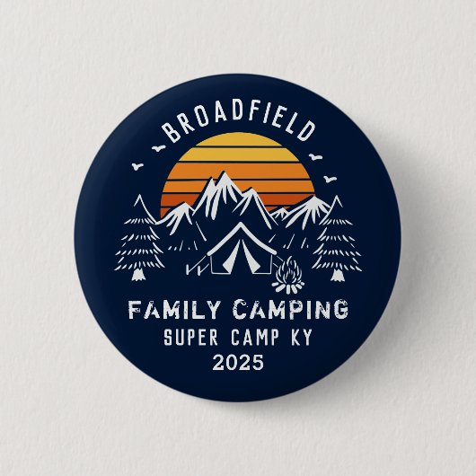 Familienurlaub Matching Camping Custom Button (Vorderseite)