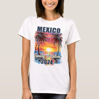 Familienurlaub Mexiko 2024 Sommerreise Matching T-Shirt
