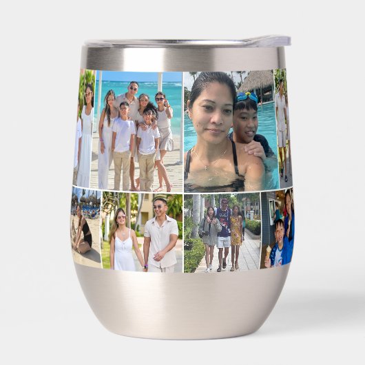 Familienurlaub mit mehreren Fotos FotoCollage (Links)