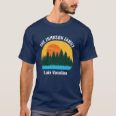 Familienurlaub Niedlicher Sonnenuntergang T-Shirt (Vorderseite)