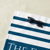Familienurlaub Personalisiert Blue Strandtuch (Beispiel)