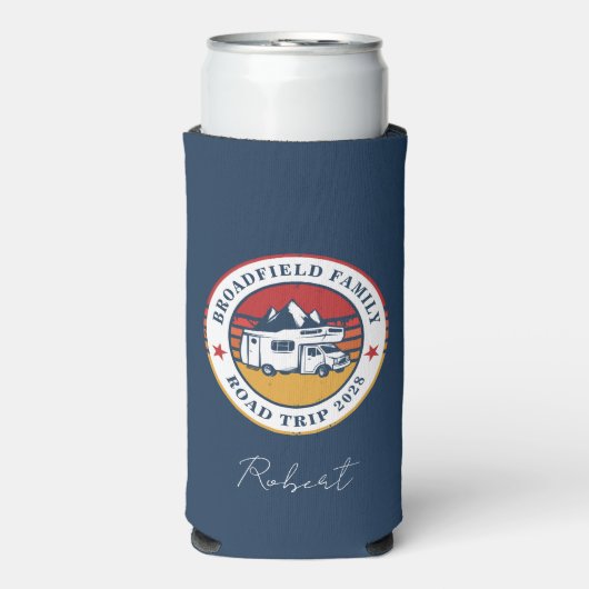 Familienurlaub Personalisiert halten Selters Dosenkühler (Seltzer Vorderseite)