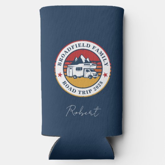 Familienurlaub Personalisiert halten Selters Dosenkühler (Rückseite)