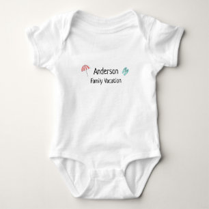 Familienurlaub Personalisiert Nachname Baby Strampler