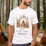 Familienurlaub Personalisierter Niedlicher Camping T-Shirt<br><div class="desc">Niedliches Camping trägt die passenden Shirts für Ihren Familienurlaub! Egal ob Sie einen Sommerurlaub oder ein Camping-Abenteuer machen, unsere passenden Shirts mit niedlichem Aquarellbärendesign machen Ihre Reise noch stilvoller und unterhaltsamer. Das Design umfasst niedliche Bären, ein Zelt und eine Waldszene, die sich perfekt für jeden Camper eignet. Unsere Shirts sind...</div>