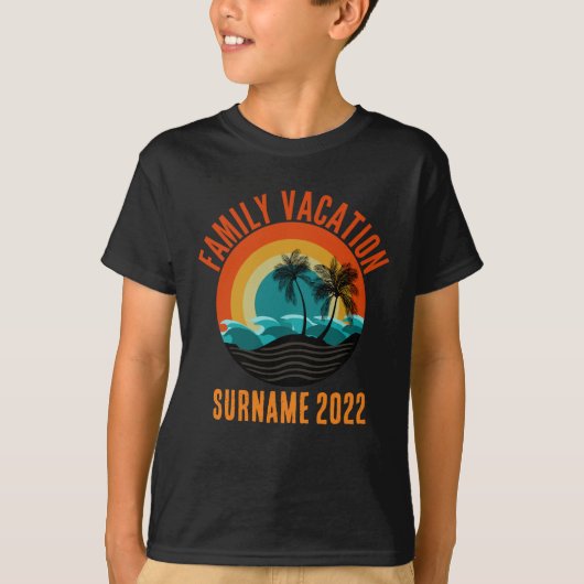 FAMILIENURLAUB PERSONALISIERTER T - Shirt (Vorderseite)