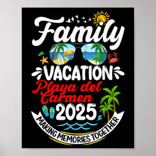 Familienurlaub Playa del Carmen 2025 Erinnerung Poster