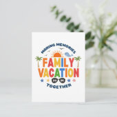 Familienurlaub Postkarte (Stehend Vorderseite)