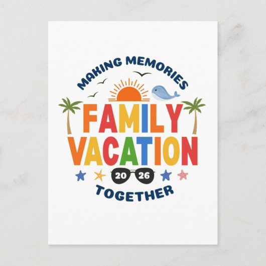Familienurlaub Postkarte (Vorderseite)
