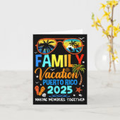 Familienurlaub Puerto Rico 2025 Familienurlaub T Karte (Gelbe Blume)