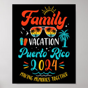 Familienurlaub Puerto Rico Passende Sommerferien Poster