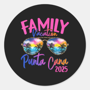 Familienurlaub Punta Cana 2025 - Matching Holiday  Runder Aufkleber