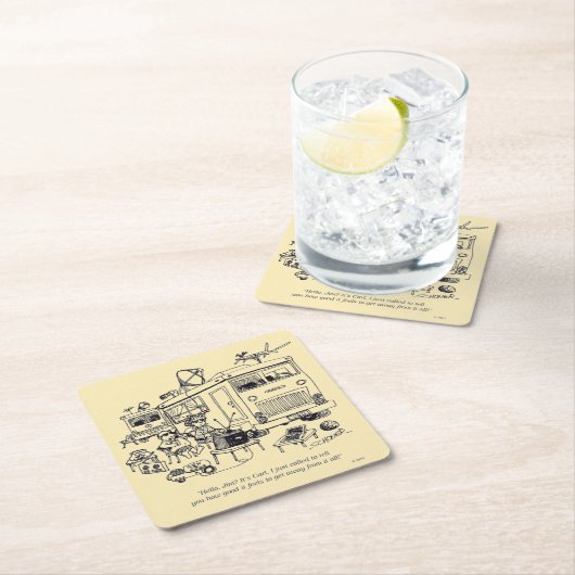 Familienurlaub Rechteckiger Pappuntersetzer (Vor Ort)