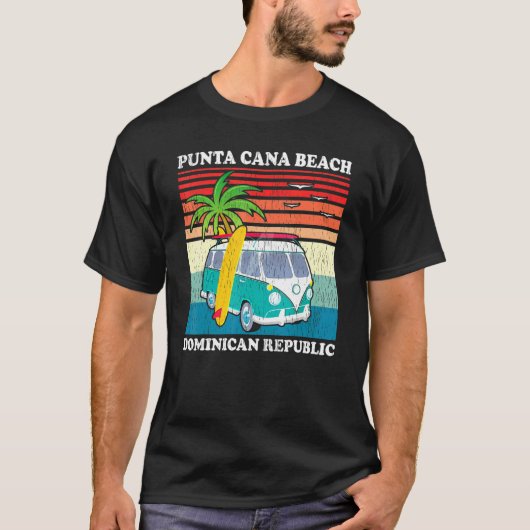 Familienurlaub Retro Dominikanische Republik Punta T-Shirt (Vorderseite)