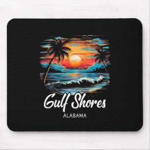 Familienurlaub Retro Sonnenuntergang Alabama Golfk Mousepad