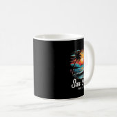 Familienurlaub Retro Sonnenuntergang Puerto Rico S Kaffeetasse (VorderseiteRechts)