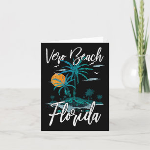 Familienurlaub Retro Sunset Florida Vero Beach Karte