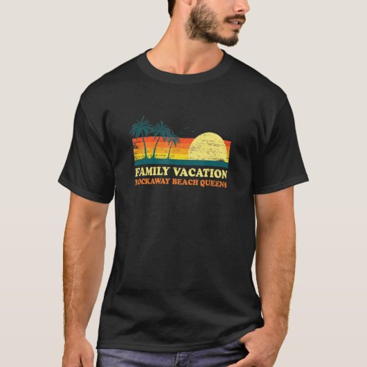 Familienurlaub Rockaway Beach Queens American New T-Shirt (Vorderseite)