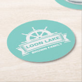 Familienurlaub Runder Pappuntersetzer (Angewinkelt)