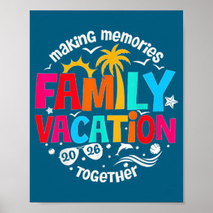 Familienurlaub-Shirt Strand passende Familie Poster