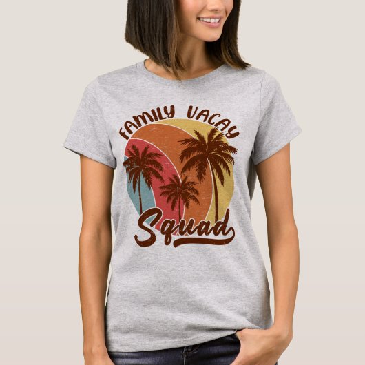 Familienurlaub Squad Vintag SommerFamilienurlaub T-Shirt (Vorderseite)