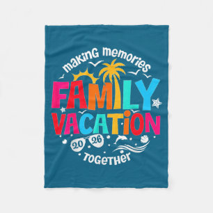 Familienurlaub Strand passende Familien Design Fleecedecke