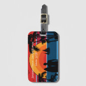 Familienurlaub Sunset PERSONALISIEREN Gepäckanhänger (Vorderseite Vertikal)