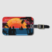 Familienurlaub Sunset PERSONALISIEREN Gepäckanhänger (Vorderseite (Horizontal))