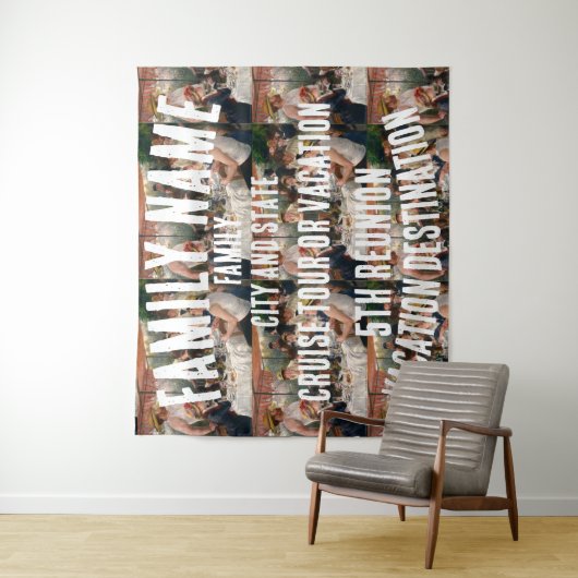 Familienurlaub Tour Schifffahrt Gruppe Hintergrund Wandteppich (Beispiel)