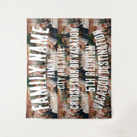 Familienurlaub Tour Schifffahrt Gruppe Hintergrund Wandteppich (Vorderseite)