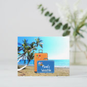 Familienurlaub, tropische Landschaft, Postkarte (Stehend Vorderseite)