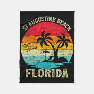 Familienurlaub Vintag Retro Florida Fleecedecke