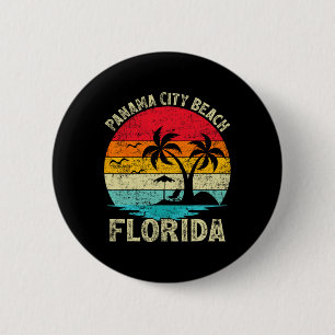 Familienurlaub Vintag Retro Florida Panama Stadt Button